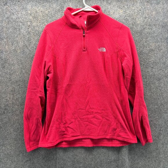 The North Face Sweater Womens Medium Fuchsia Pink Quarter Zip Fleece Glacier - Picture 1 of 8